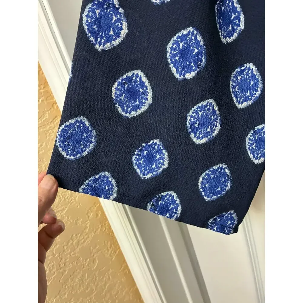 J Valdi Blue Medallion Print Tunic‎ Dress Women's Plus Size Boho Long Sleeve